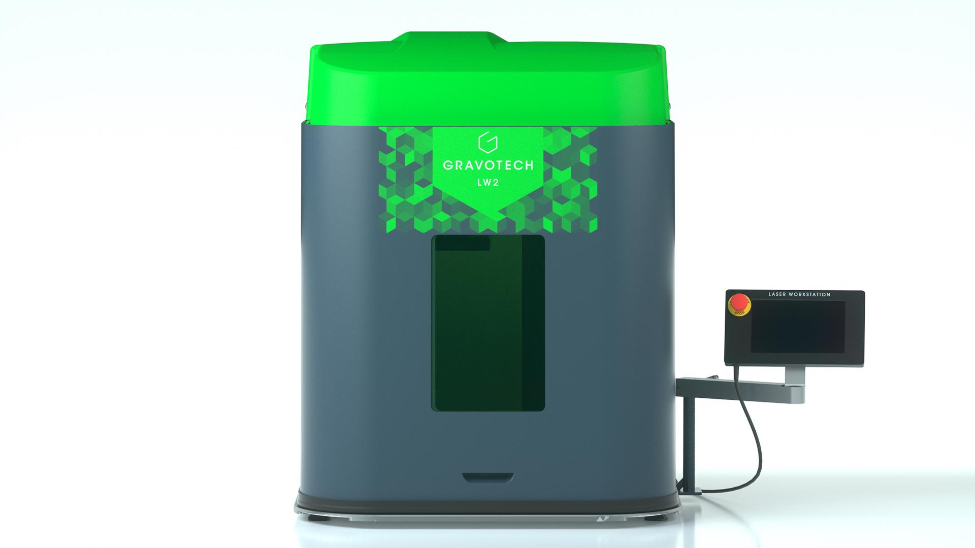 LW2工业激光雕刻机的前视图