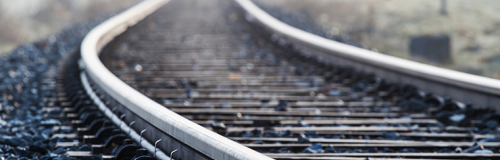 Railroad track metal train