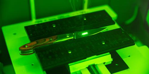 Knife engraving with WeLase