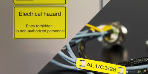 Signage normative hazard cabling id tag