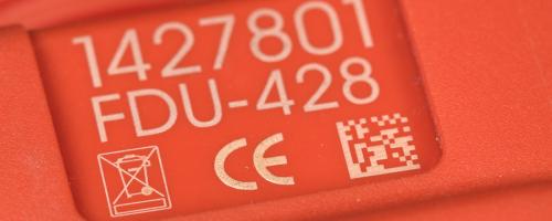 Datamatrix marking on a plastic part