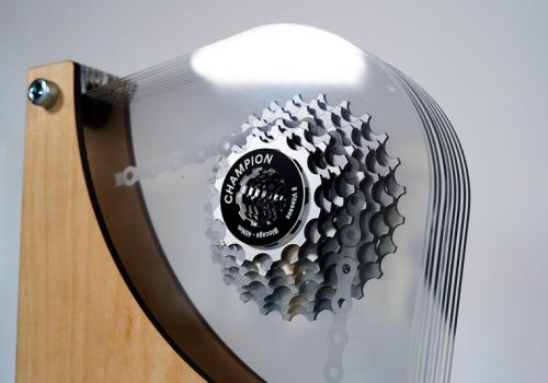 Acrylic trophy made with CO2 laser engraver