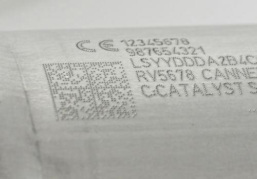 点阵打标二维码，文字和logo